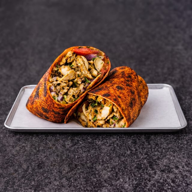 Akhis Chicken Shawarma Wrap.